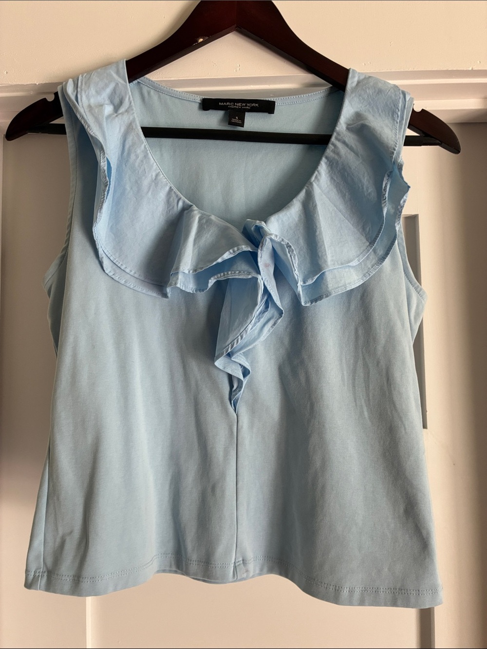 Marc New York Sky Blue Ruffle Tie-Front Camisole Top S